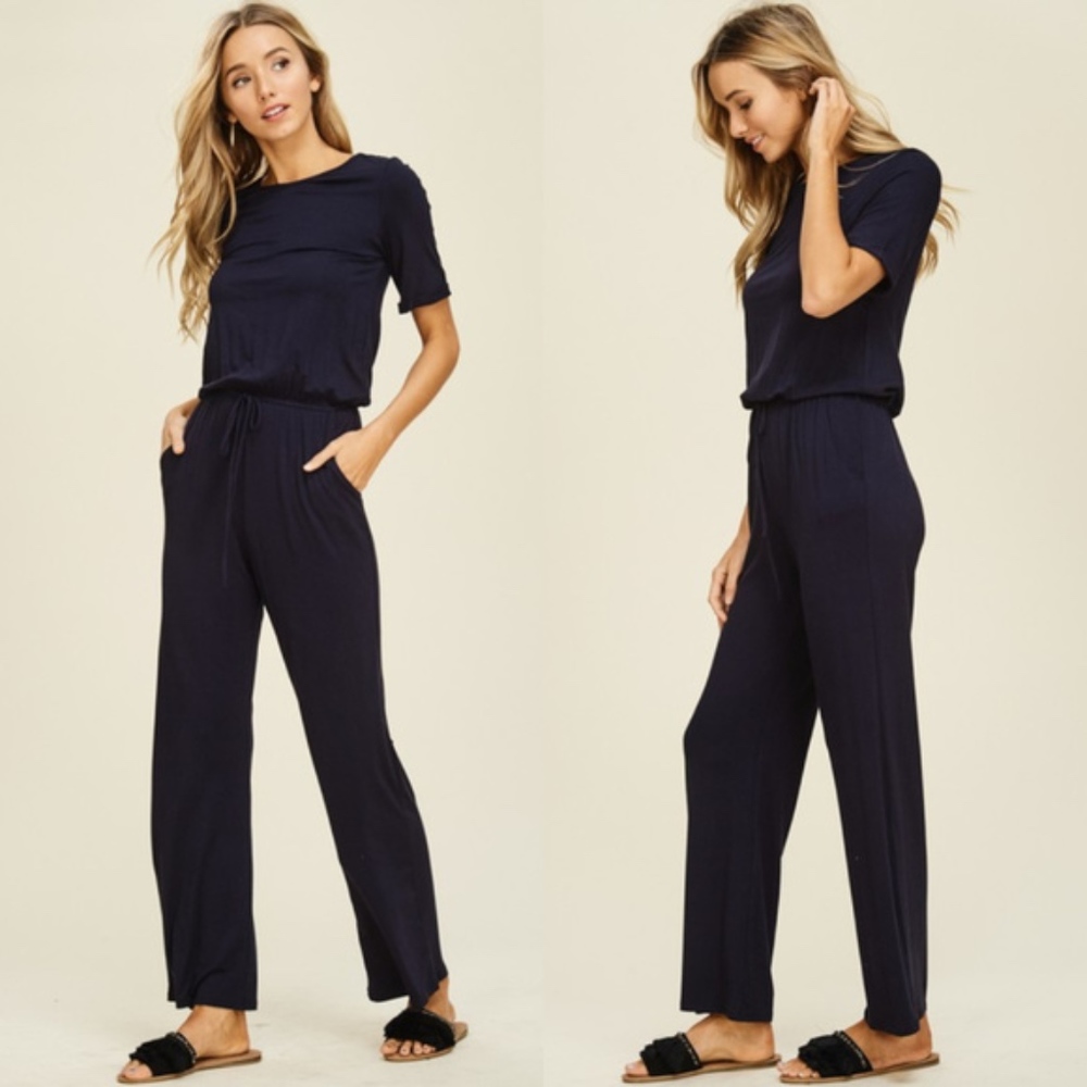 LIZ Uber Comfy Jumpsuit - BLACK - Picture 2 of 2
